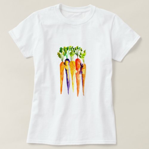 Cute carrots watercolor art T_Shirt