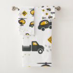 Cute Cars And Trucks Kids Design Bath Towel Set at Zazzle