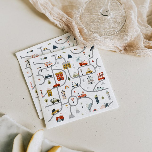 Cute Cars Birthday  Napkins (Creator Uploaded)