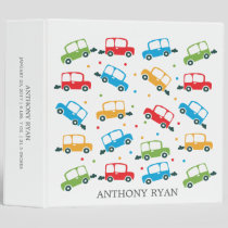 Cute Cars Boys Baby Photo Album 3 Ring Binder