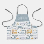 Cute Cars in Traffic Pattern Apron