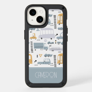 Cute Cars in Traffic Pattern Speck iPhone 14 Case