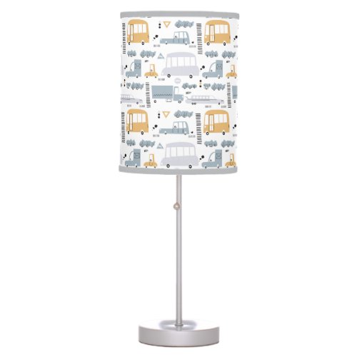 Cute Cars in Traffic Pattern Table Lamp