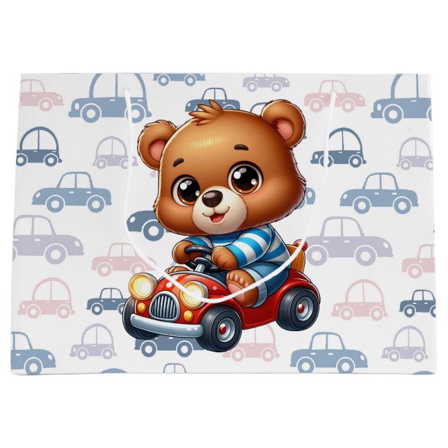 Cute Cars  Large Gift Bag (Front)