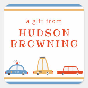 Cute Cars Personalized Gift Stickers