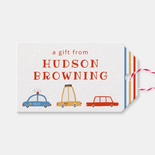 Cute Cars Personalized Gift Tags