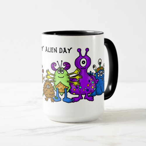 Cute Cartoon Aliens Mug