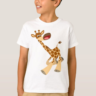 Cute Cartoon Ambling Giraffe Children T-Shirt
