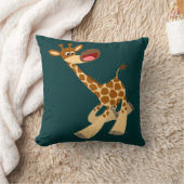Cute Cartoon Ambling Giraffe Pillow (Blanket)
