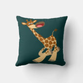 Cute Cartoon Ambling Giraffe Pillow (Back)