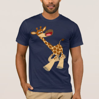 Cute Cartoon Ambling Giraffe T-Shirt