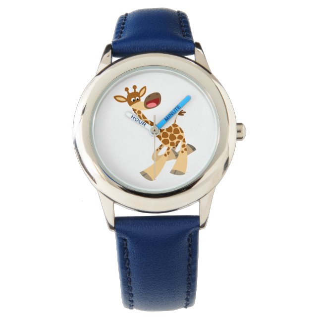 Cute Cartoon Ambling Giraffe Watch (Front)