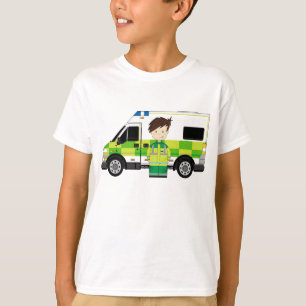 Cute Cartoon Ambulance and EMT T-Shirt