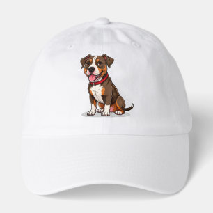 Cute Cartoon American Pit Bull Dog Hat