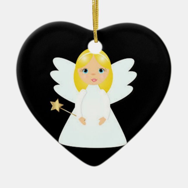 ***CUTE CARTOON ANGEL*** CERAMIC ORNAMENT (Front)