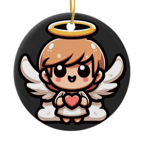 Cute Cartoon Angel Ceramic Ornament