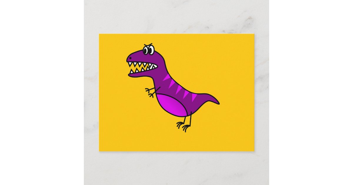cute cartoon purple dinosaur