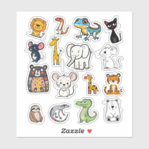 Cute Cartoon Animal Friends Collection Sticker