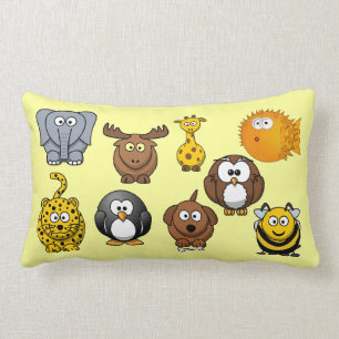 Cute Cartoon Animals Baby Boy Girl Kids Lumbar Pillow