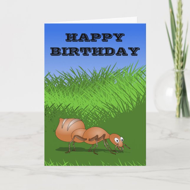 Cute Cartoon Ant Card (Front)