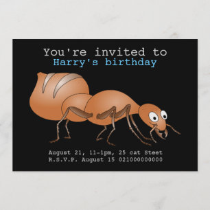 Cute Cartoon Ant Invitation