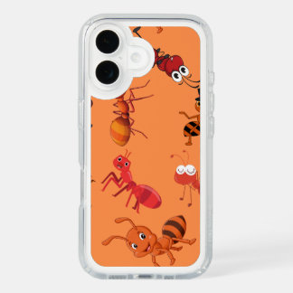 Cute Cartoon Ant Pattern iPhone 16 Case