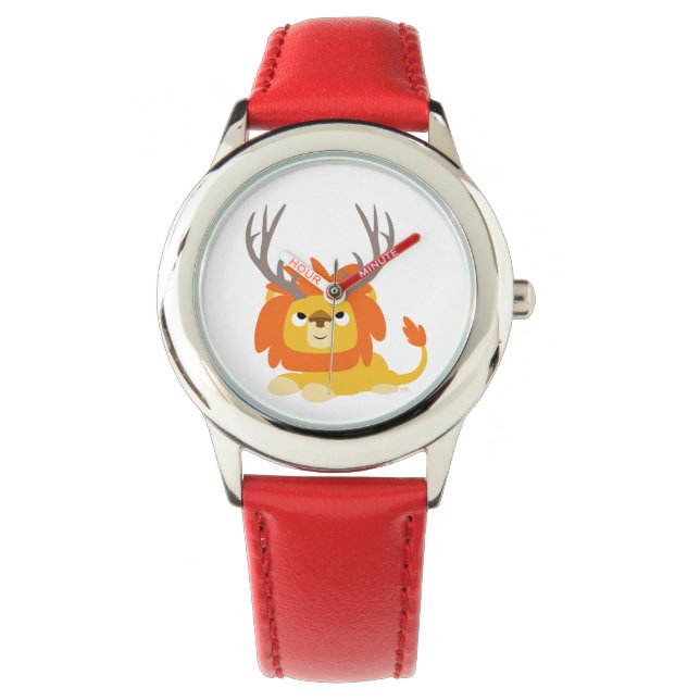 Cute Cartoon Antlered Lion Watch (Front)