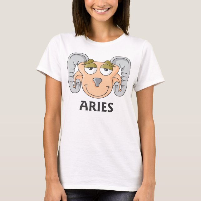 Cute Cartoon Aries Ram T-Shirt (Front)