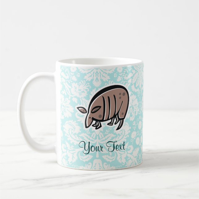 Cute Cartoon Armadillo Coffee Mug (Left)