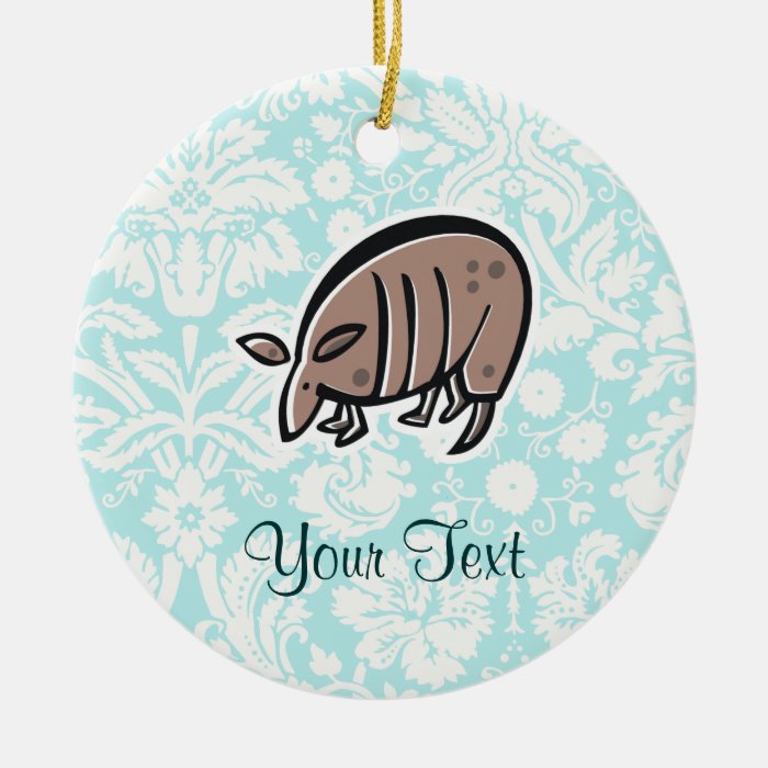 Cute Cartoon Armadillo Ornament