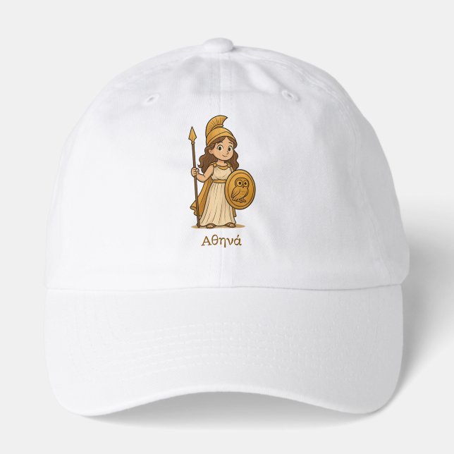 Cute Cartoon Athena Greek Goddess Custom Hat  (Front)