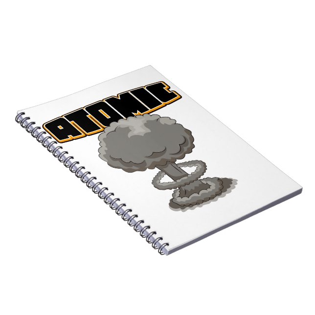 Cute cartoon atomic mushroom cloud notebook (Right Side)