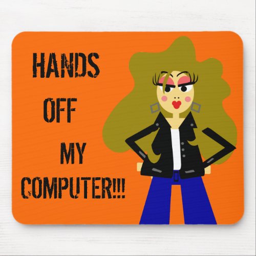 Cute Cartoon Attitude Girl Mousepad