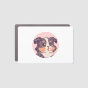 Cute cartoon australian shepherd dog kawaii illust car magnet