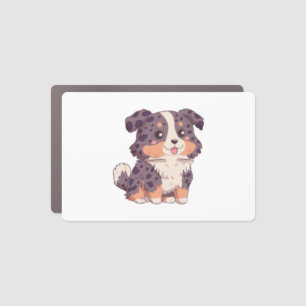 Cute cartoon australian shepherd dog kawaii illust car magnet