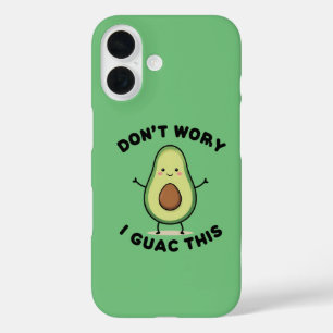 Cute Cartoon Avocado iPhone 16 Case