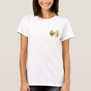 Cute Cartoon Avocado Couple with Pregnant Belly T-Shirt
