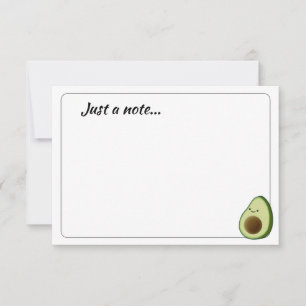 Cute Cartoon Avocado Custom Just a Note