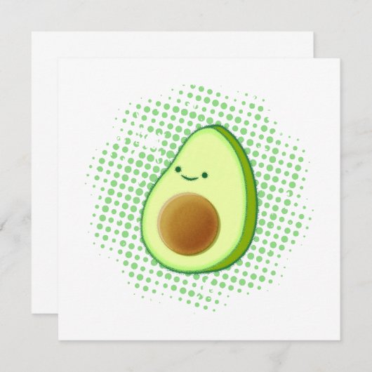 Cute Cartoon Avocado On Distressed Vortex (Front/Back)
