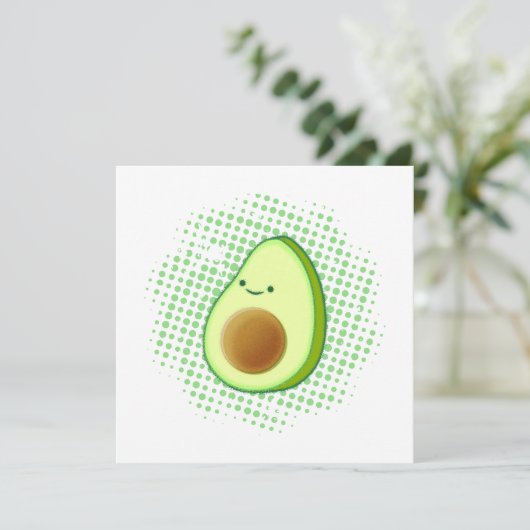 Cute Cartoon Avocado On Distressed Vortex (Standing Front)