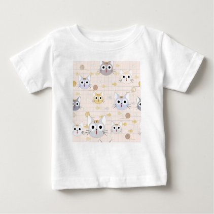 Cute cartoon baby cat kitty kitten charactor funny baby T-Shirt