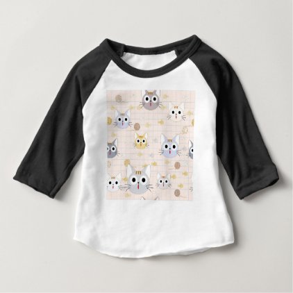 Cute cartoon baby cat kitty kitten charactor funny baby T-Shirt