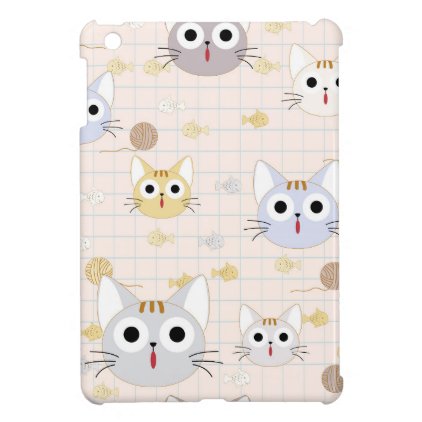 Cute cartoon baby cat kitty kitten charactor funny case for the iPad mini