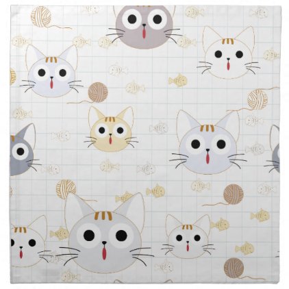 Cute cartoon baby cat kitty kitten charactor funny cloth napkin