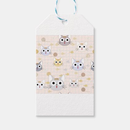 Cute cartoon baby cat kitty kitten charactor funny gift tags