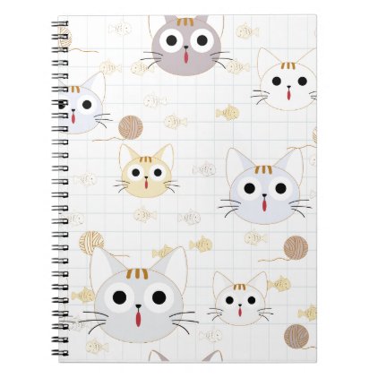 Cute cartoon baby cat kitty kitten charactor funny notebook