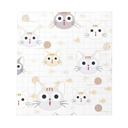 Cute cartoon baby cat kitty kitten charactor funny notepad