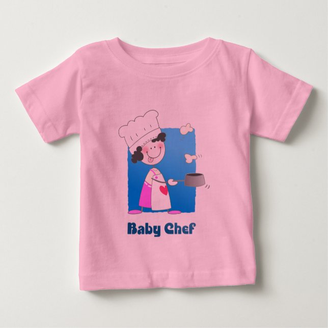 Cute Cartoon Baby Chef T-Shirt (Front)