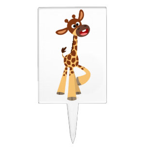 Cute Cartoon Baby Giraffe Cake Pick