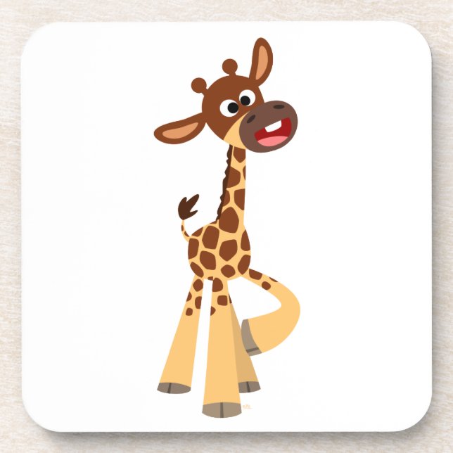 Cute Cartoon Baby Giraffe Coasters Set (Front)